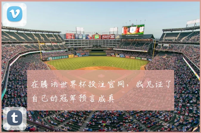 在腾讯世界杯投注官网,我见证了自己的冠军预言成真