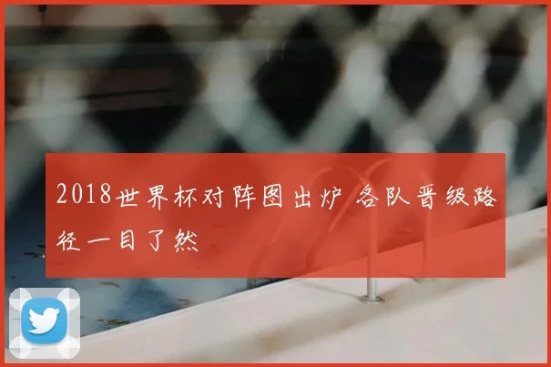 2018世界杯对阵图出炉 各队晋级路径一目了然